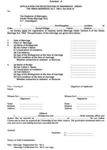 Marriage Certificate Registration Application