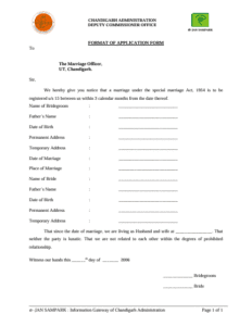 Marriage Certificate Registration Application